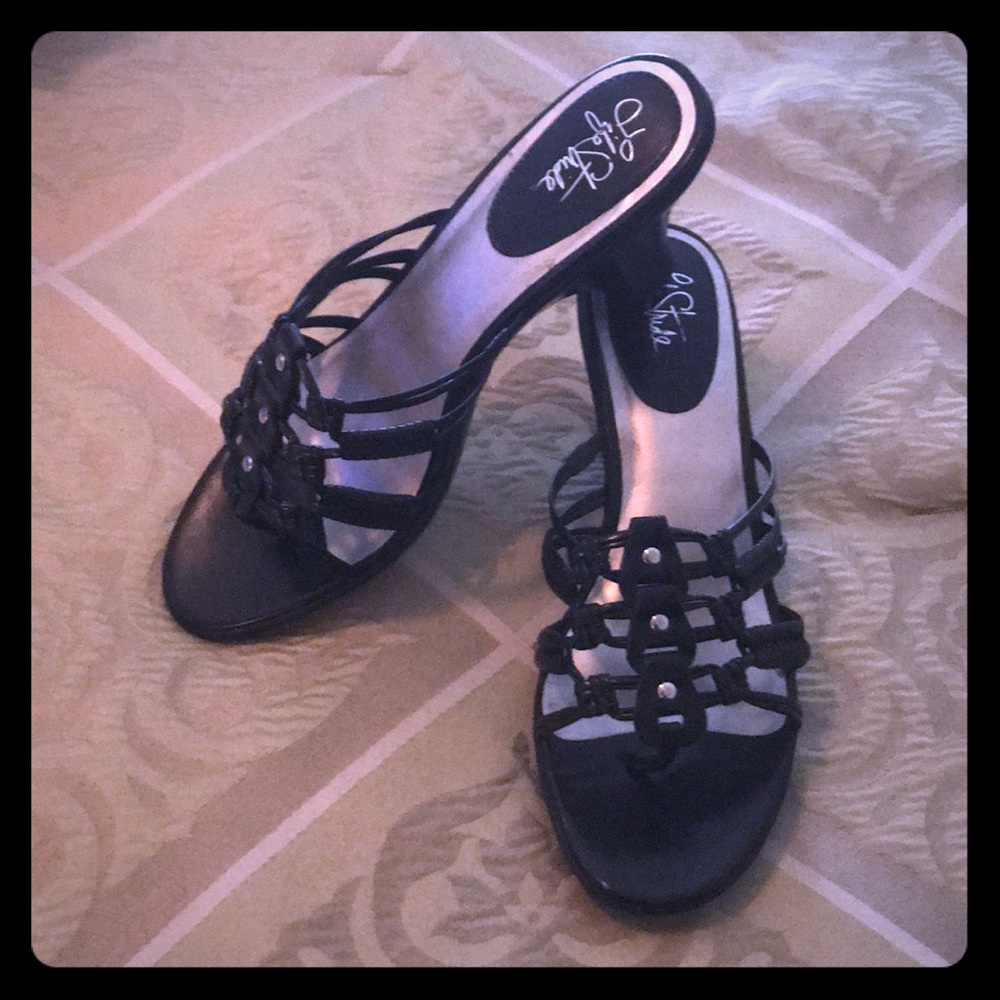 Black Life Stride Sandals Size 9.5